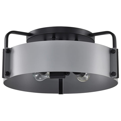 Semi Flush Mount Nuvo 60-7851 Altos 4 Light Semi Flush - 18 Inches - Gray and Matte Black Finish Nuvo