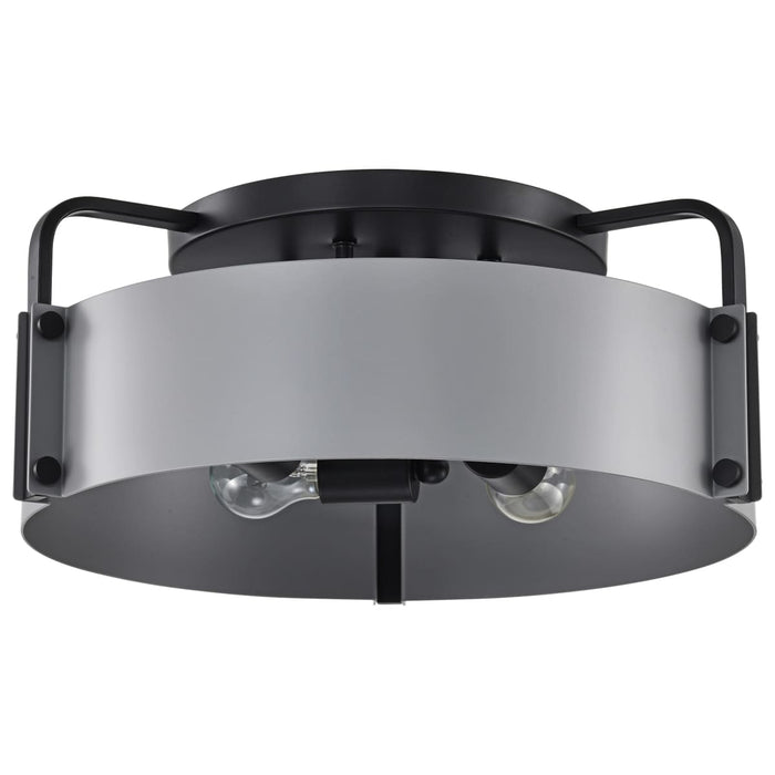 Semi Flush Mount Nuvo 60-7851 Altos 4 Light Semi Flush - 18 Inches - Gray and Matte Black Finish Nuvo