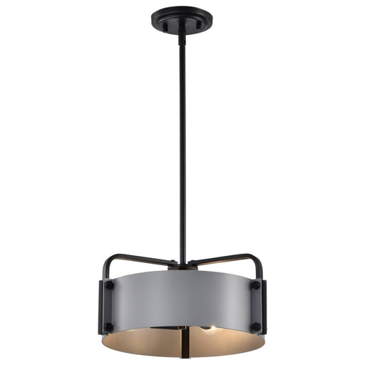 Pendant Nuvo 60-7852 Altos 3 Light Small Pendant - Gray and Matte Black Finish Nuvo