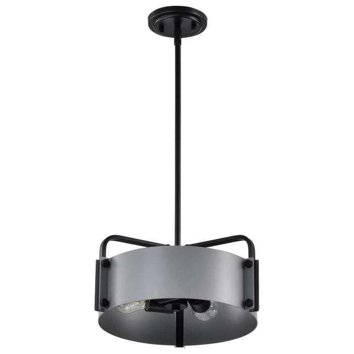 Pendant Nuvo 60-7852 Altos 3 Light Small Pendant - Gray and Matte Black Finish Nuvo