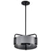 Pendant Nuvo 60-7852 Altos 3 Light Small Pendant - Gray and Matte Black Finish Nuvo