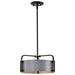 Pendant Nuvo 60-7852 Altos 3 Light Small Pendant - Gray and Matte Black Finish Nuvo