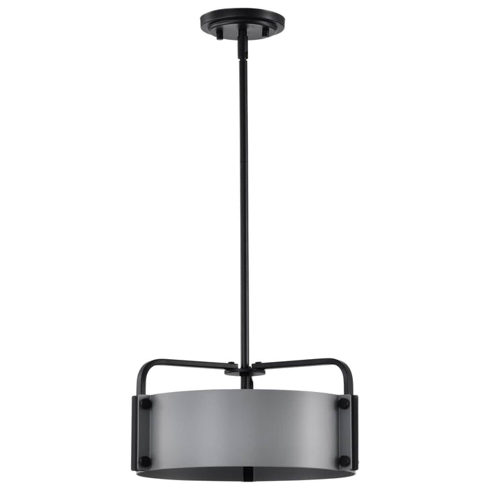 Pendant Nuvo 60-7852 Altos 3 Light Small Pendant - Gray and Matte Black Finish Nuvo