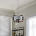 Pendant Nuvo 60-7852 Altos 3 Light Small Pendant - Gray and Matte Black Finish Nuvo