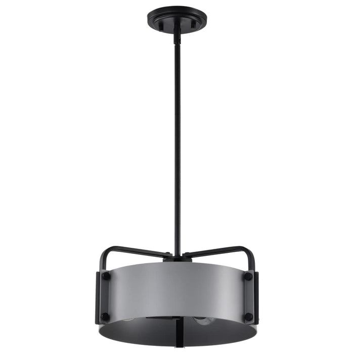 Pendant Nuvo 60-7852 Altos 3 Light Small Pendant - Gray and Matte Black Finish Nuvo