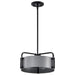 Pendant Nuvo 60-7852 Altos 3 Light Small Pendant - Gray and Matte Black Finish Nuvo