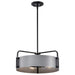 Pendant Nuvo 60-7853 Altos 4 Light Medium Pendant - Gray and Matte Black Finish Nuvo