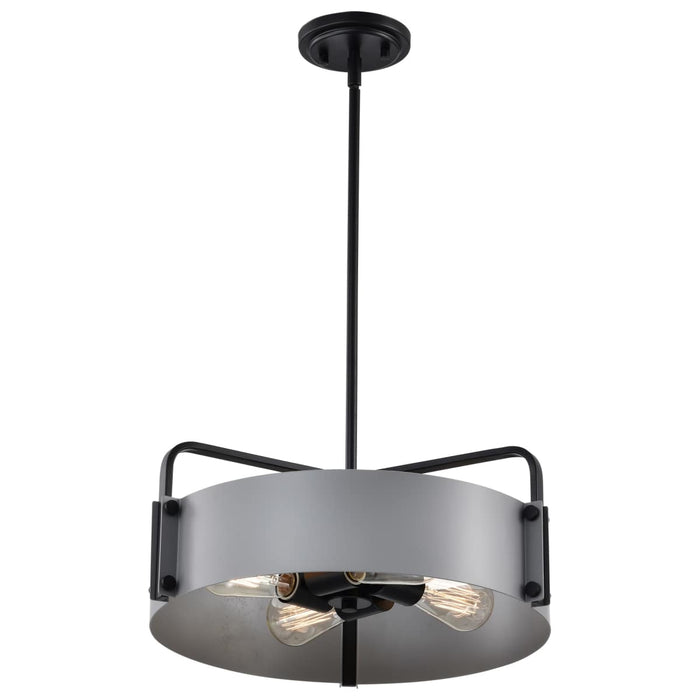 Pendant Nuvo 60-7853 Altos 4 Light Medium Pendant - Gray and Matte Black Finish Nuvo