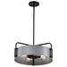 Pendant Nuvo 60-7853 Altos 4 Light Medium Pendant - Gray and Matte Black Finish Nuvo