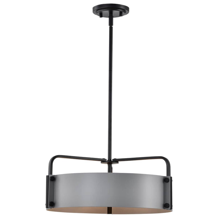 Pendant Nuvo 60-7853 Altos 4 Light Medium Pendant - Gray and Matte Black Finish Nuvo