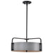 Pendant Nuvo 60-7853 Altos 4 Light Medium Pendant - Gray and Matte Black Finish Nuvo