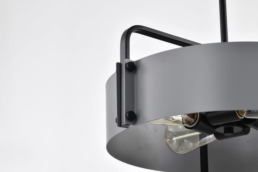 Pendant Nuvo 60-7853 Altos 4 Light Medium Pendant - Gray and Matte Black Finish Nuvo