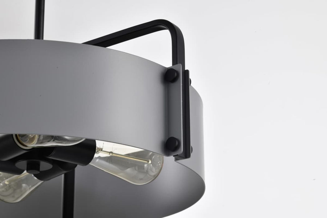 Pendant Nuvo 60-7853 Altos 4 Light Medium Pendant - Gray and Matte Black Finish Nuvo