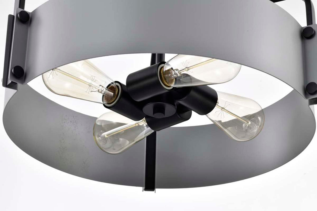 Pendant Nuvo 60-7853 Altos 4 Light Medium Pendant - Gray and Matte Black Finish Nuvo