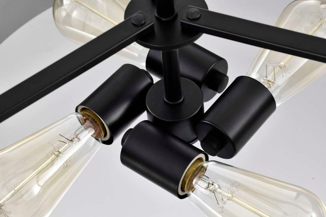 Pendant Nuvo 60-7853 Altos 4 Light Medium Pendant - Gray and Matte Black Finish Nuvo