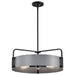 Pendant Nuvo 60-7854 Altos 5 Light Large Pendant - Gray and Matte Black Finish Nuvo