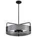Pendant Nuvo 60-7854 Altos 5 Light Large Pendant - Gray and Matte Black Finish Nuvo