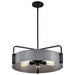 Pendant Nuvo 60-7854 Altos 5 Light Large Pendant - Gray and Matte Black Finish Nuvo