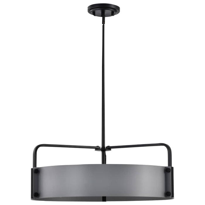 Pendant Nuvo 60-7854 Altos 5 Light Large Pendant - Gray and Matte Black Finish Nuvo