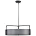 Pendant Nuvo 60-7854 Altos 5 Light Large Pendant - Gray and Matte Black Finish Nuvo