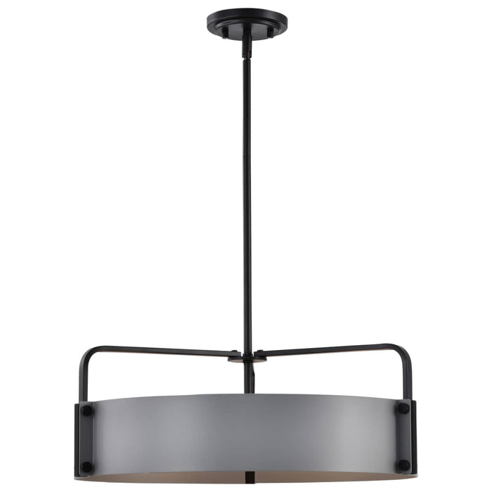 Pendant Nuvo 60-7854 Altos 5 Light Large Pendant - Gray and Matte Black Finish Nuvo