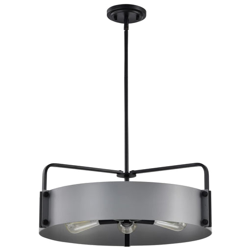 Pendant Nuvo 60-7854 Altos 5 Light Large Pendant - Gray and Matte Black Finish Nuvo