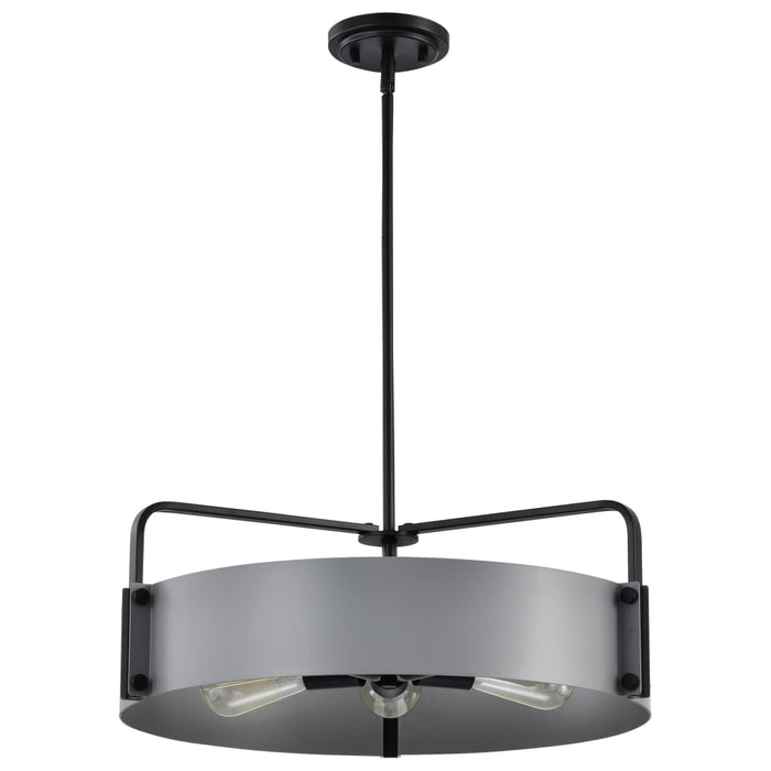 Pendant Nuvo 60-7854 Altos 5 Light Large Pendant - Gray and Matte Black Finish Nuvo