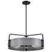 Pendant Nuvo 60-7854 Altos 5 Light Large Pendant - Gray and Matte Black Finish Nuvo