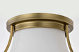 Flush Mount Nuvo 60-7860 Valdora 1 Light Flush Mount - 10 Inches - Natural Brass Finish - White Opal Glass Nuvo