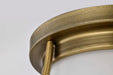 Flush Mount Nuvo 60-7860 Valdora 1 Light Flush Mount - 10 Inches - Natural Brass Finish - White Opal Glass Nuvo