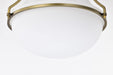 Flush Mount Nuvo 60-7860 Valdora 1 Light Flush Mount - 10 Inches - Natural Brass Finish - White Opal Glass Nuvo