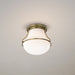 Flush Mount Nuvo 60-7860 Valdora 1 Light Flush Mount - 10 Inches - Natural Brass Finish - White Opal Glass Nuvo