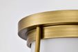 Flush Mount Nuvo 60-7861 Valdora 1 Light Flush Mount - 14 Inches - Natural Brass Finish - White Opal Glass Nuvo