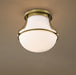 Flush Mount Nuvo 60-7861 Valdora 1 Light Flush Mount - 14 Inches - Natural Brass Finish - White Opal Glass Nuvo
