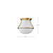 Flush Mount Nuvo 60-7861 Valdora 1 Light Flush Mount - 14 Inches - Natural Brass Finish - White Opal Glass Nuvo
