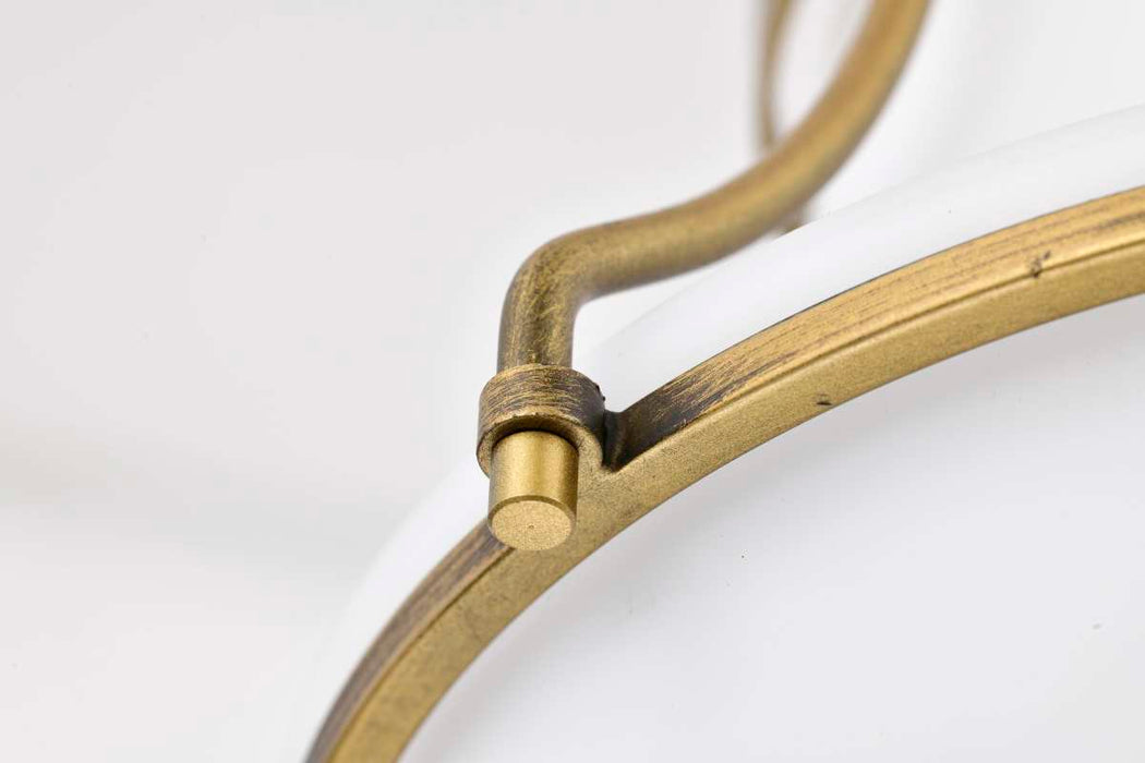 Pendant Nuvo 60-7862 Valdora 1 Light Pendant - 10 Inches - Natural Brass Finish - White Opal Glass Nuvo
