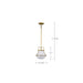Pendant Nuvo 60-7862 Valdora 1 Light Pendant - 10 Inches - Natural Brass Finish - White Opal Glass Nuvo