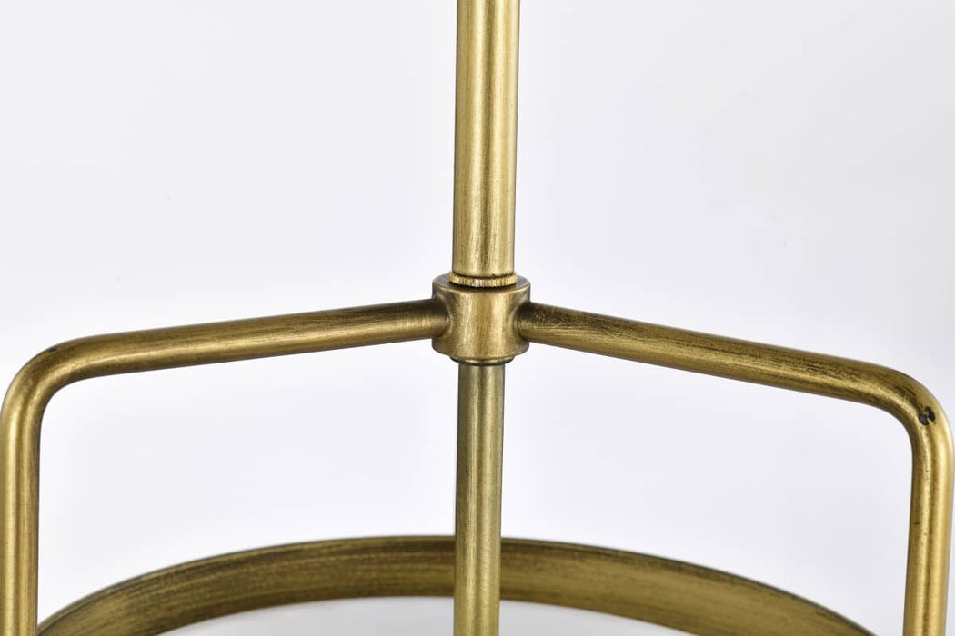 Pendant Nuvo 60-7863 Valdora 1 Light Pendant - 14 Inches - Natural Brass Finish - White Opal Glass Nuvo