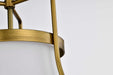 Pendant Nuvo 60-7863 Valdora 1 Light Pendant - 14 Inches - Natural Brass Finish - White Opal Glass Nuvo