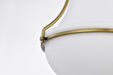 Pendant Nuvo 60-7863 Valdora 1 Light Pendant - 14 Inches - Natural Brass Finish - White Opal Glass Nuvo