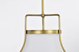 Pendant Nuvo 60-7863 Valdora 1 Light Pendant - 14 Inches - Natural Brass Finish - White Opal Glass Nuvo