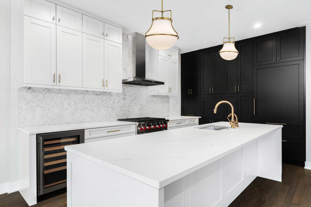 Pendant Nuvo 60-7863 Valdora 1 Light Pendant - 14 Inches - Natural Brass Finish - White Opal Glass Nuvo