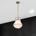Pendant Nuvo 60-7863 Valdora 1 Light Pendant - 14 Inches - Natural Brass Finish - White Opal Glass Nuvo