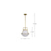 Pendant Nuvo 60-7863 Valdora 1 Light Pendant - 14 Inches - Natural Brass Finish - White Opal Glass Nuvo