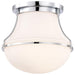 Flush Mount Nuvo 60-7870 Valdora 1 Light Flush Mount - 10 Inches - Polished Nickel - White Opal Glass - Polished Nickel Finish Nuvo