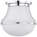 Flush Mount Nuvo 60-7870 Valdora 1 Light Flush Mount - 10 Inches - Polished Nickel - White Opal Glass - Polished Nickel Finish Nuvo