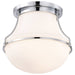 Flush Mount Nuvo 60-7870 Valdora 1 Light Flush Mount - 10 Inches - Polished Nickel - White Opal Glass - Polished Nickel Finish Nuvo