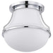 Flush Mount Nuvo 60-7870 Valdora 1 Light Flush Mount - 10 Inches - Polished Nickel - White Opal Glass - Polished Nickel Finish Nuvo