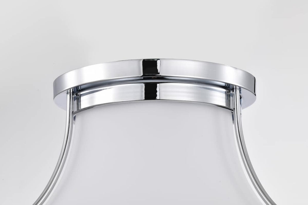 Flush Mount Nuvo 60-7870 Valdora 1 Light Flush Mount - 10 Inches - Polished Nickel - White Opal Glass - Polished Nickel Finish Nuvo