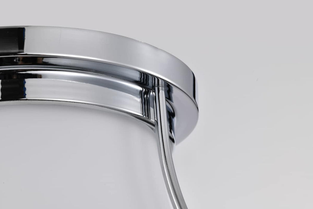 Flush Mount Nuvo 60-7870 Valdora 1 Light Flush Mount - 10 Inches - Polished Nickel - White Opal Glass - Polished Nickel Finish Nuvo